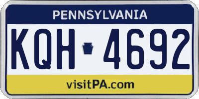 PA license plate KQH4692