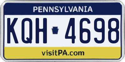 PA license plate KQH4698
