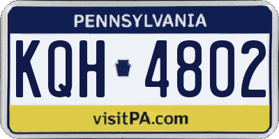 PA license plate KQH4802