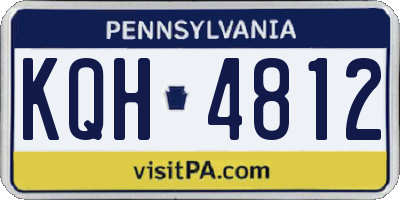 PA license plate KQH4812