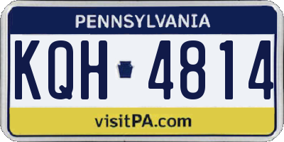 PA license plate KQH4814