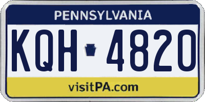 PA license plate KQH4820