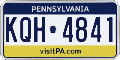 PA license plate KQH4841