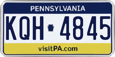 PA license plate KQH4845