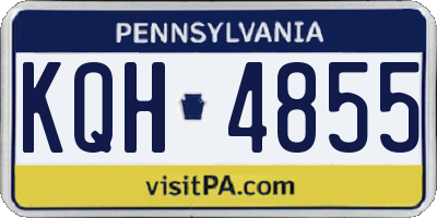 PA license plate KQH4855