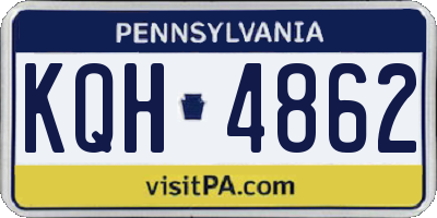 PA license plate KQH4862
