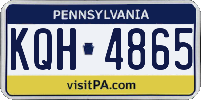 PA license plate KQH4865