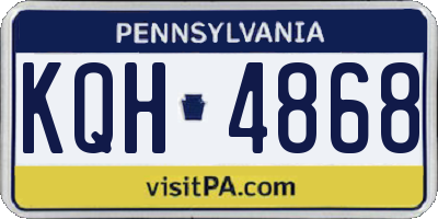 PA license plate KQH4868
