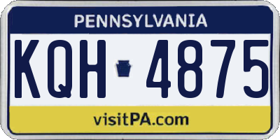 PA license plate KQH4875