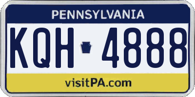 PA license plate KQH4888