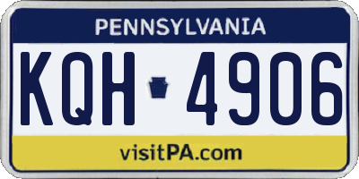 PA license plate KQH4906