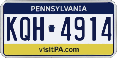 PA license plate KQH4914