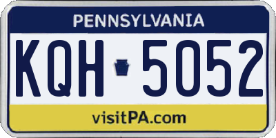 PA license plate KQH5052
