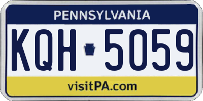PA license plate KQH5059