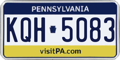 PA license plate KQH5083