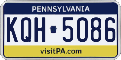 PA license plate KQH5086