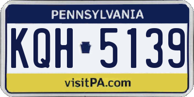 PA license plate KQH5139