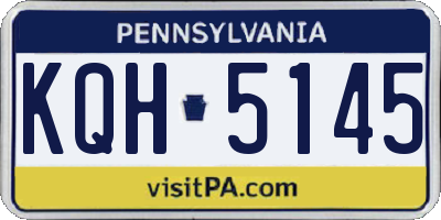 PA license plate KQH5145