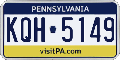 PA license plate KQH5149