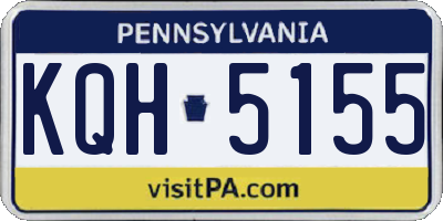 PA license plate KQH5155