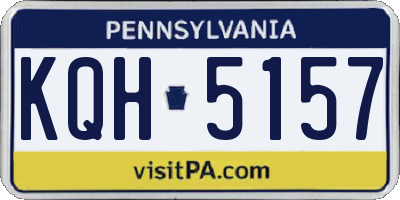 PA license plate KQH5157