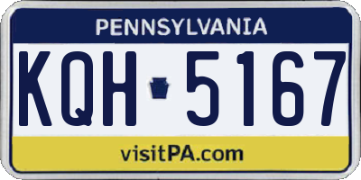 PA license plate KQH5167