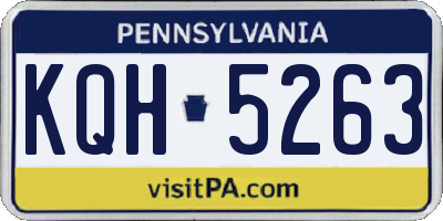 PA license plate KQH5263
