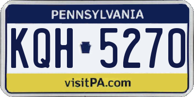 PA license plate KQH5270