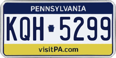PA license plate KQH5299