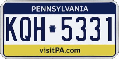 PA license plate KQH5331
