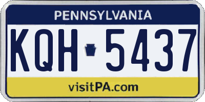PA license plate KQH5437