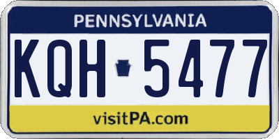PA license plate KQH5477