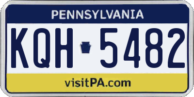 PA license plate KQH5482