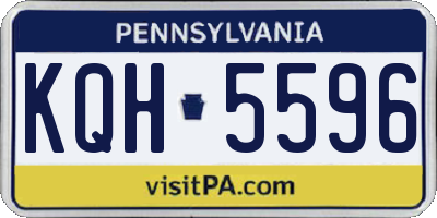 PA license plate KQH5596