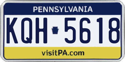 PA license plate KQH5618