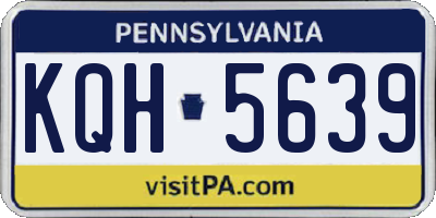 PA license plate KQH5639