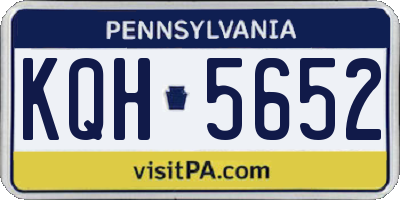PA license plate KQH5652
