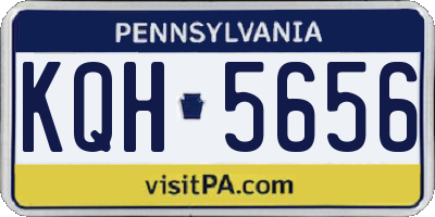 PA license plate KQH5656
