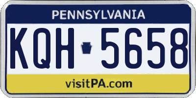 PA license plate KQH5658