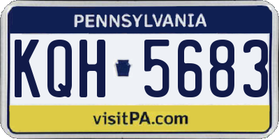 PA license plate KQH5683