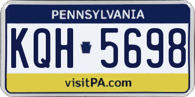 PA license plate KQH5698