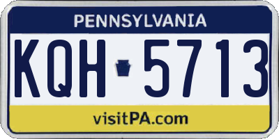 PA license plate KQH5713
