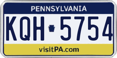 PA license plate KQH5754