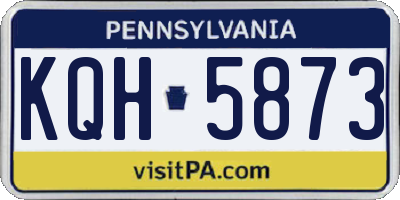 PA license plate KQH5873