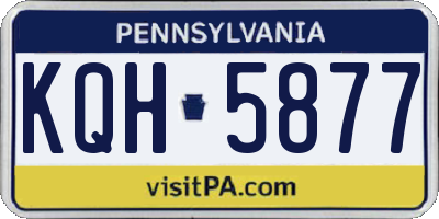 PA license plate KQH5877