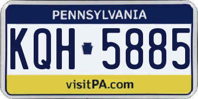 PA license plate KQH5885
