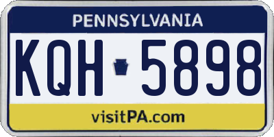 PA license plate KQH5898