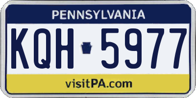 PA license plate KQH5977