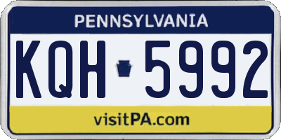 PA license plate KQH5992