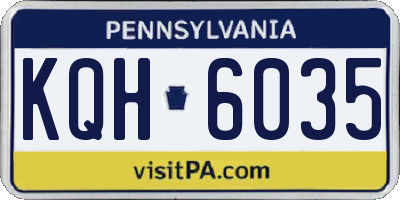 PA license plate KQH6035